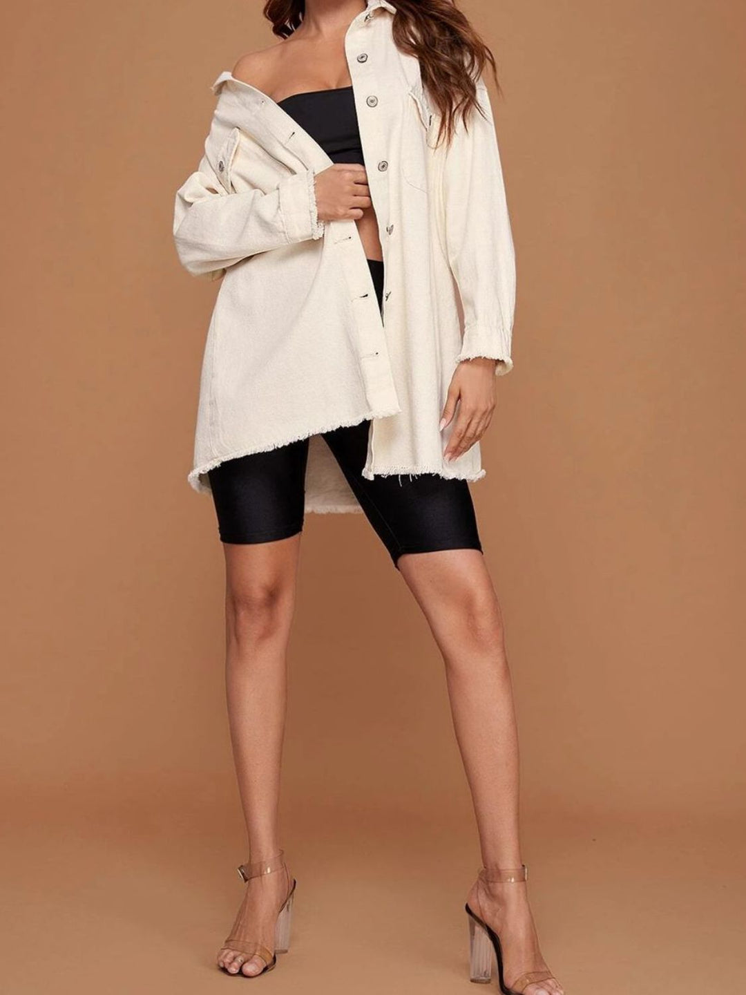 My Boyfriend's Denim Shacket - Cheeky Chic Boutique