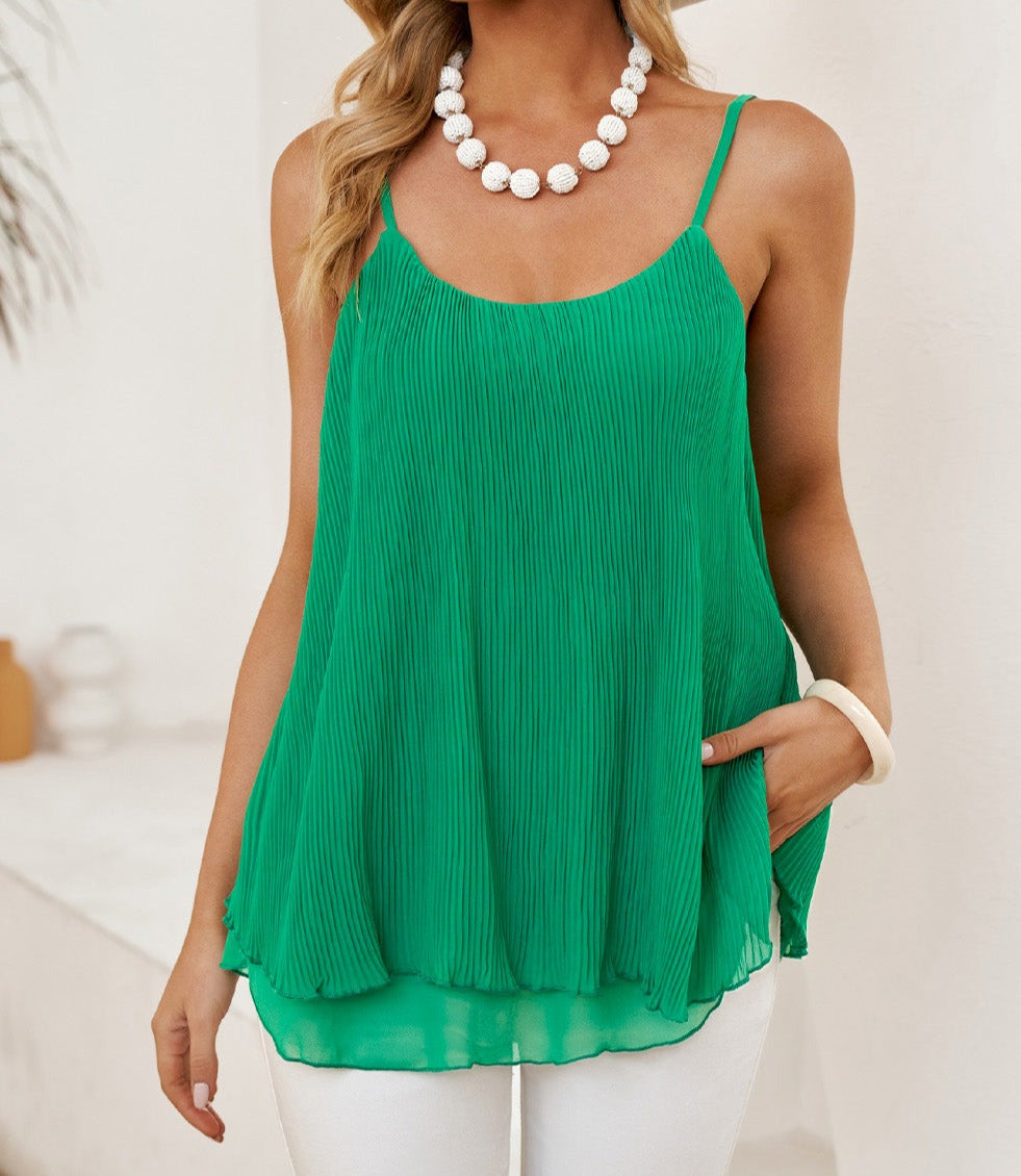 Spaghetti Strap Scoop Neck Cami - Cheeky Chic Boutique