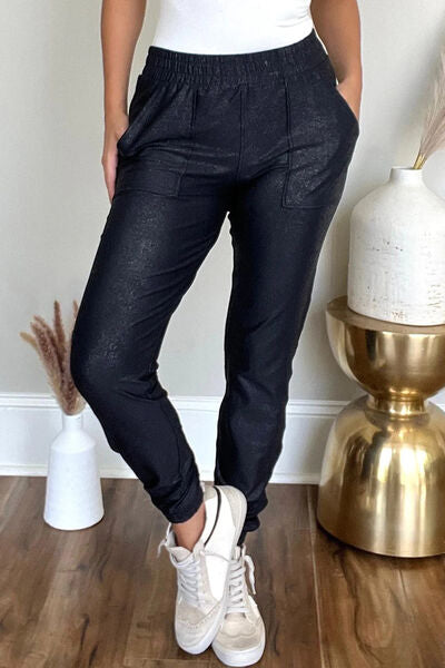 Back to Life Pebbled Joggers - Cheeky Chic Boutique