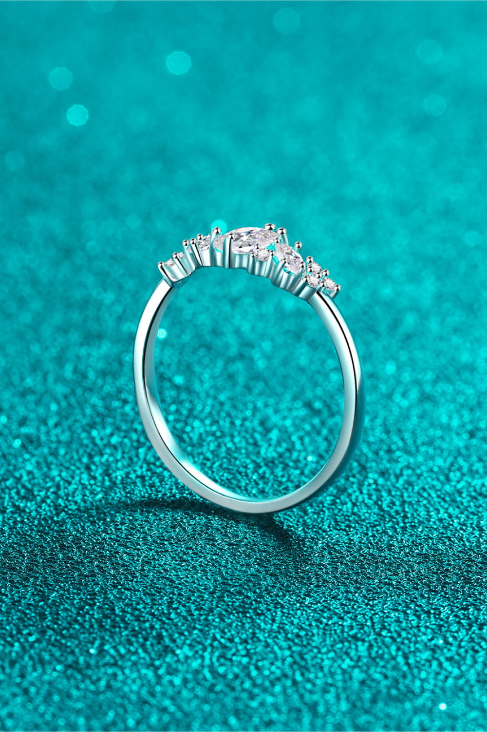 Leighton Moissanite Rhodium-Plated Ring - Cheeky Chic Boutique