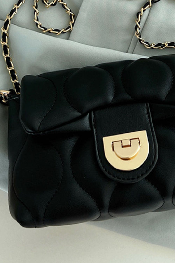 PU Leather Adjustable Chain Crossbody Bag - Cheeky Chic Boutique
