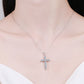925 Sterling Silver Cross Moissanite Necklace - Cheeky Chic Boutique