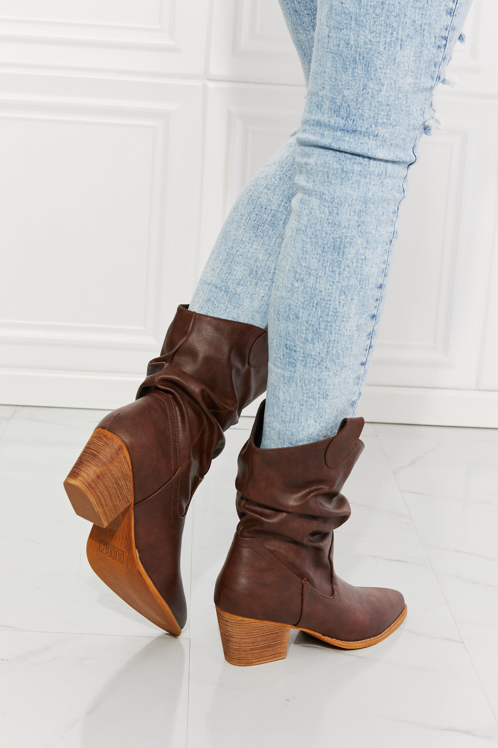Better in Texas Brown Scrunch Cowboy Boots