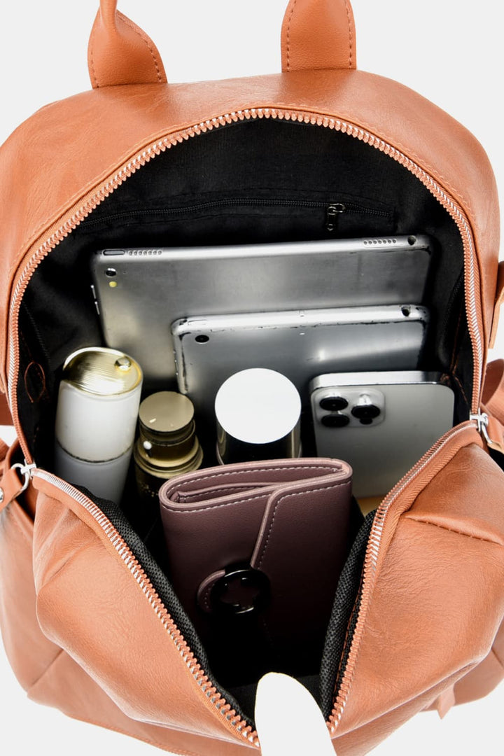 PU Leather Convertible Backpack - Cheeky Chic Boutique