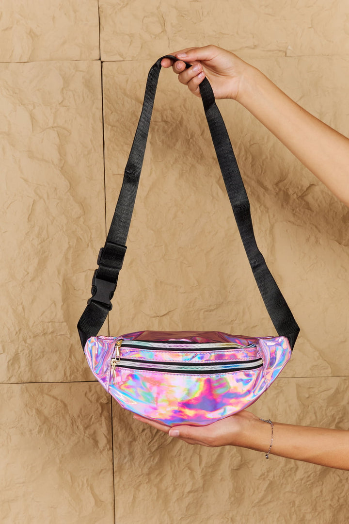 Good Vibrations Pink Holo Fanny Pack - Cheeky Chic Boutique