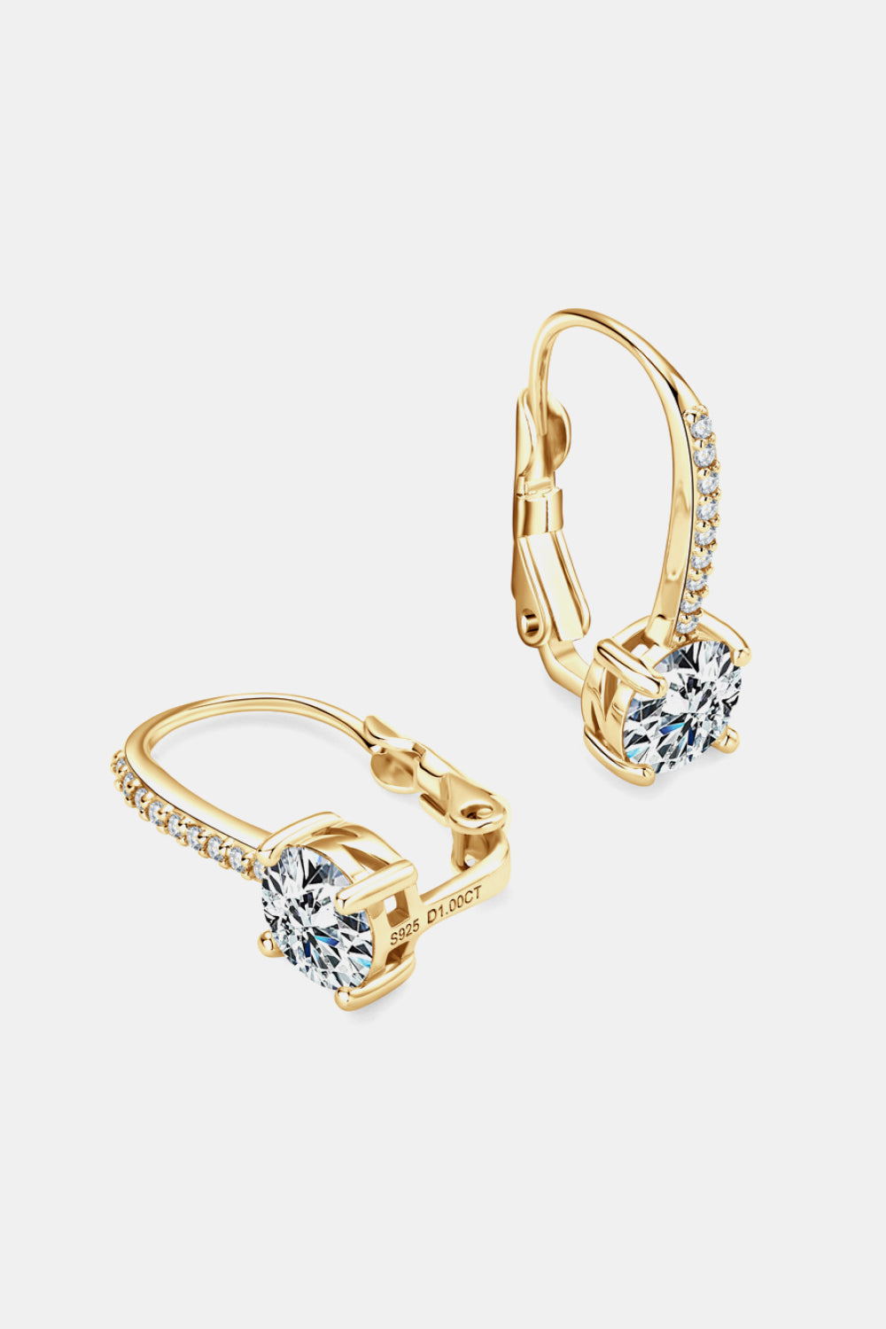 Descia 2 Carat Moissanite 925 Earrings - Cheeky Chic Boutique