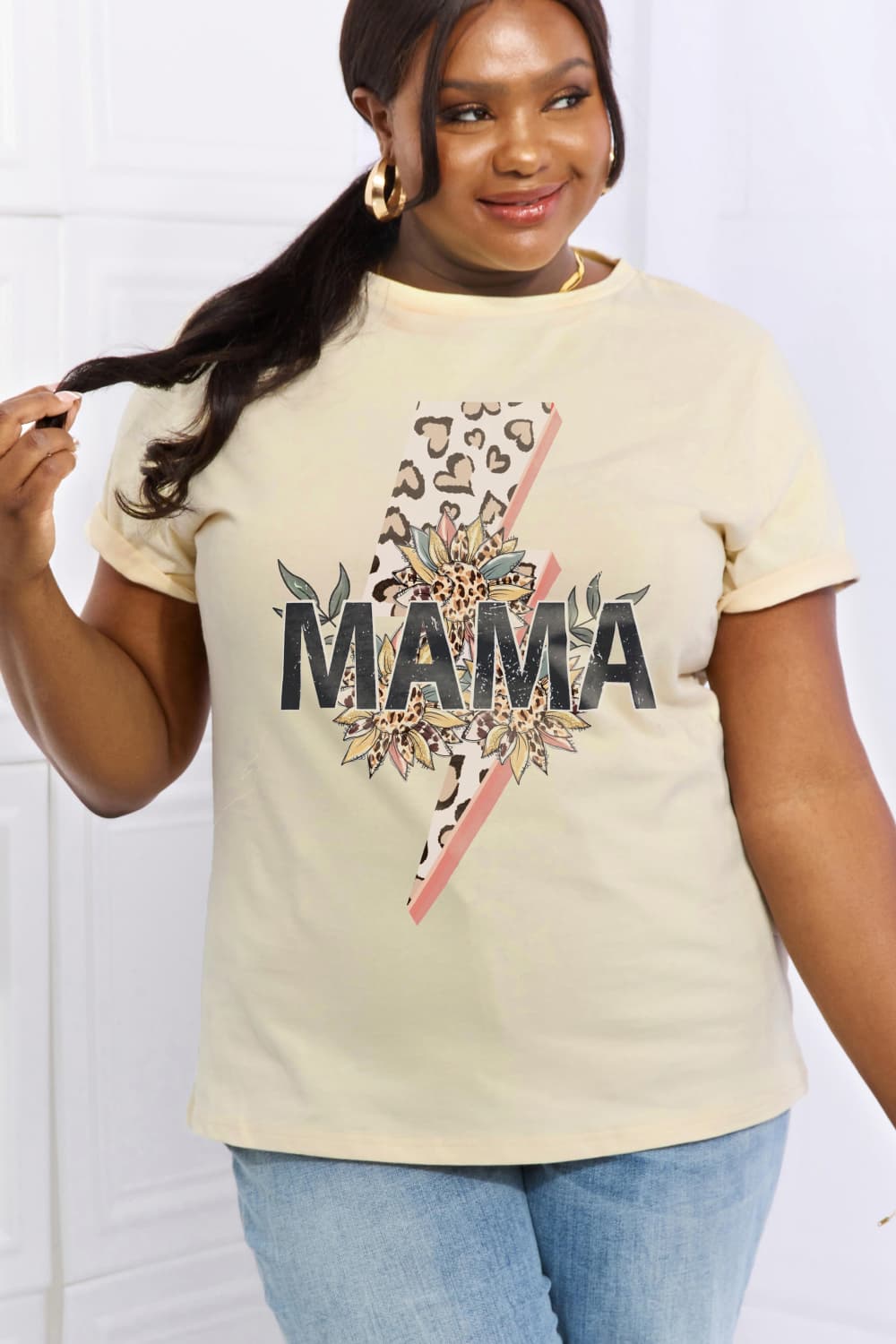 Simply Love Full Size MAMA Graphic Cotton Tee - Cheeky Chic Boutique