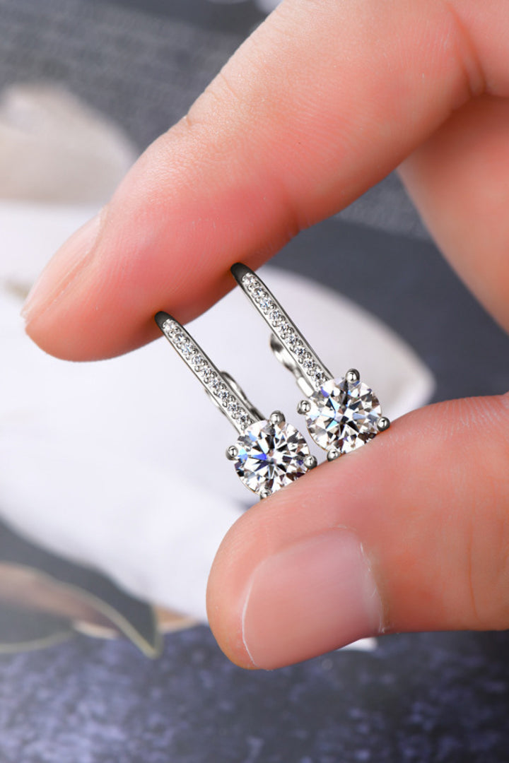 Descia 2 Carat Moissanite 925 Earrings - Cheeky Chic Boutique