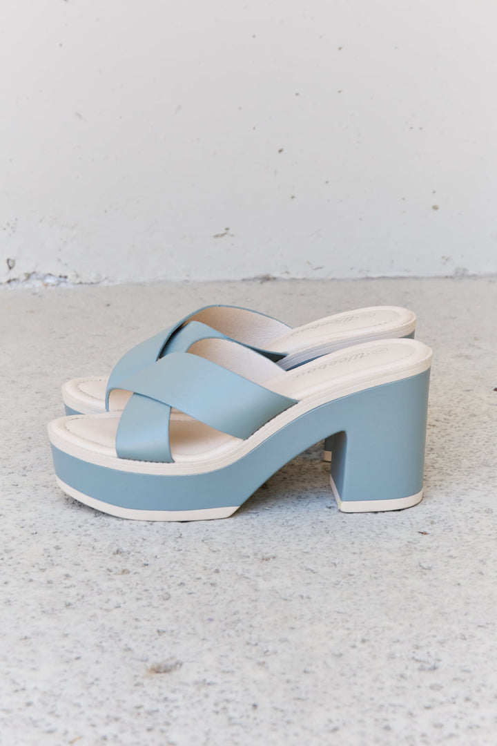 Cherish The Moments Contrast Platform Sandals - Cheeky Chic Boutique