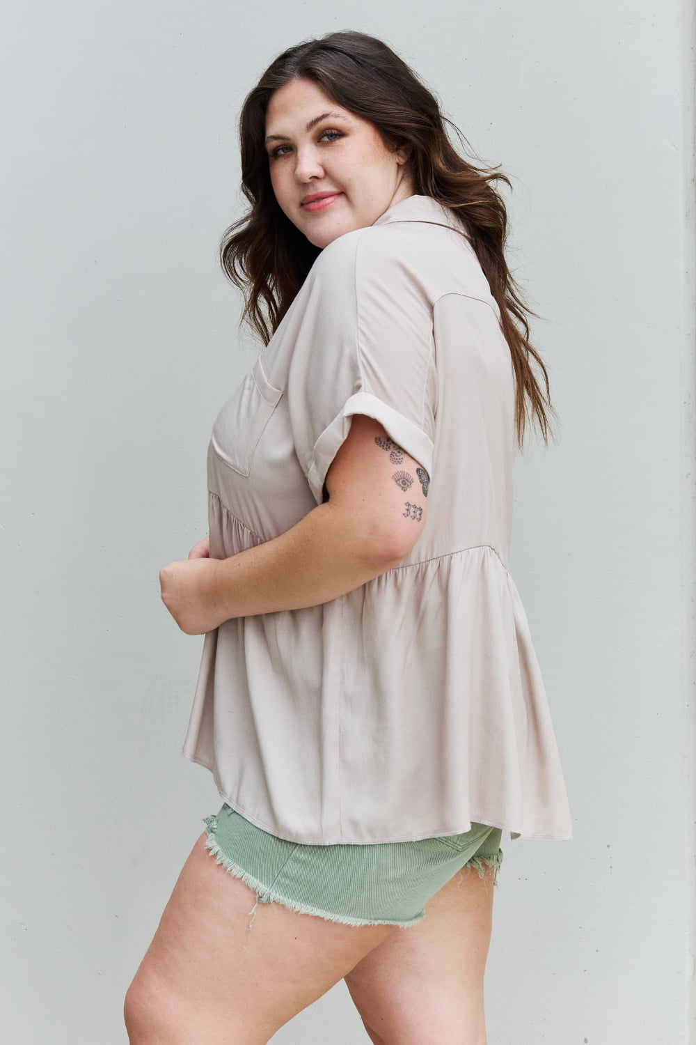 Find Yourself Tencel Babydoll Blouse - Cheeky Chic Boutique