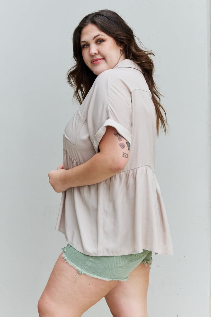 Find Yourself Tencel Babydoll Blouse - Cheeky Chic Boutique