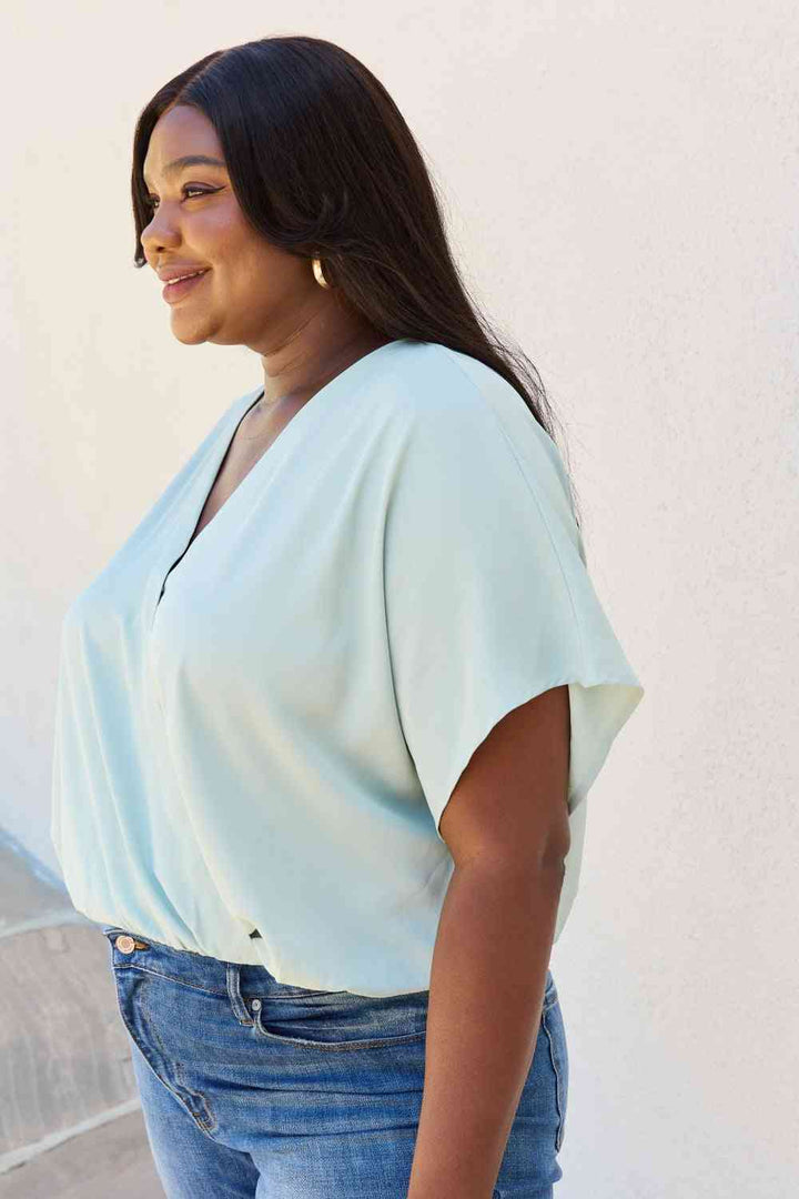 HEYSON On The Daily Full Size Surplice Bodysuit - Cheeky Chic Boutique