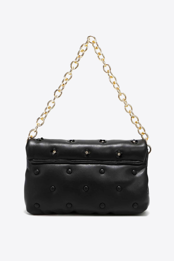 Nicole Lee USA Diamond Flower Messenger Crossbody Bag - Cheeky Chic Boutique