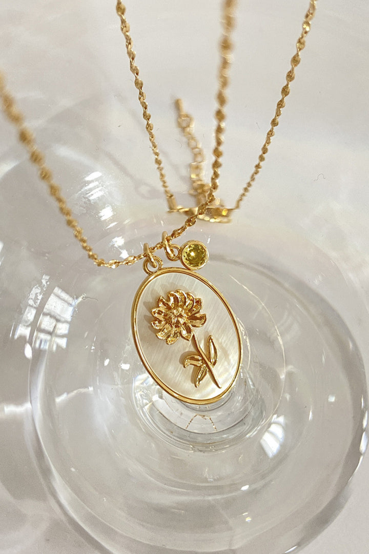 Wildflower Shell Pendant Necklace - Cheeky Chic Boutique