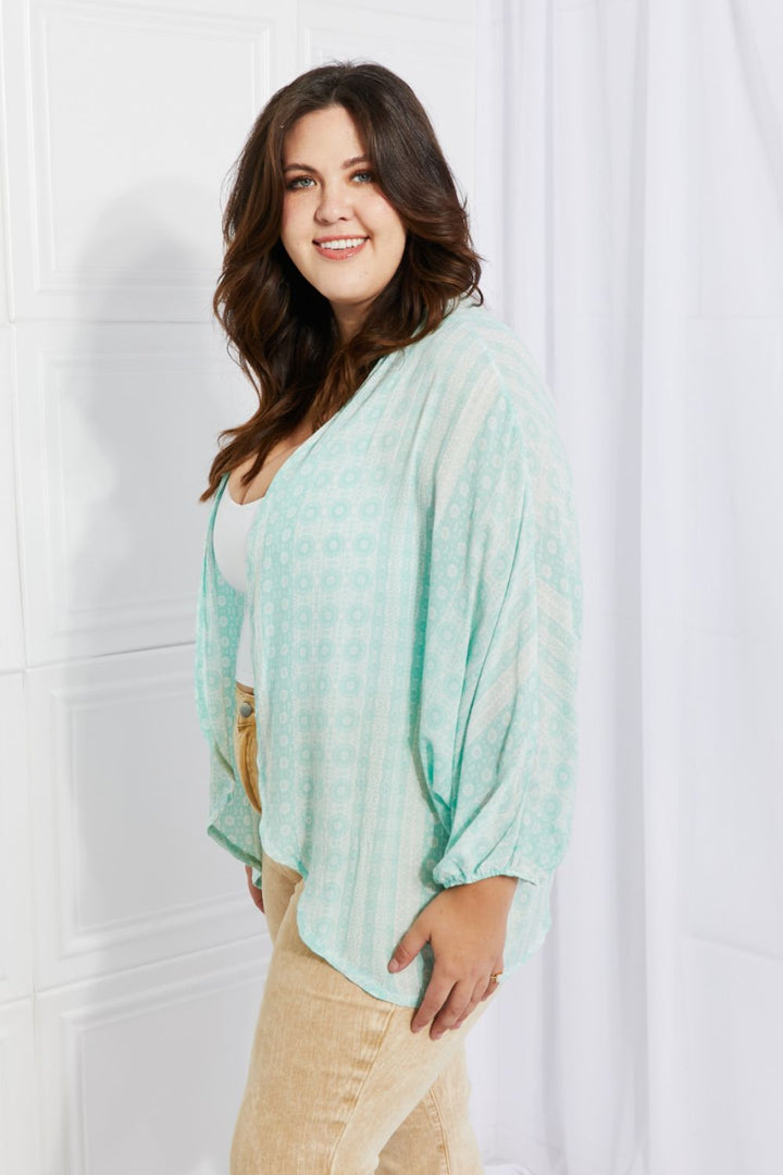 Culture Code Full Size Summer Song Dolman Sleeve Kimono - Cheeky Chic Boutique