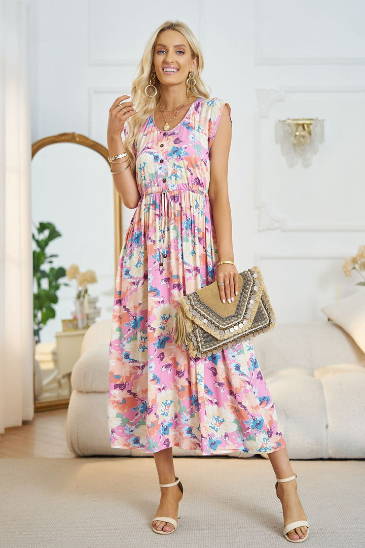 Free for Brunch Floral Midi Dress - Cheeky Chic Boutique