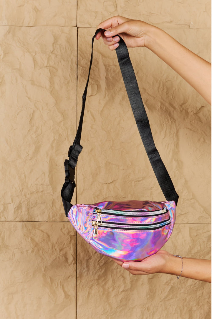 Good Vibrations Pink Holo Fanny Pack - Cheeky Chic Boutique