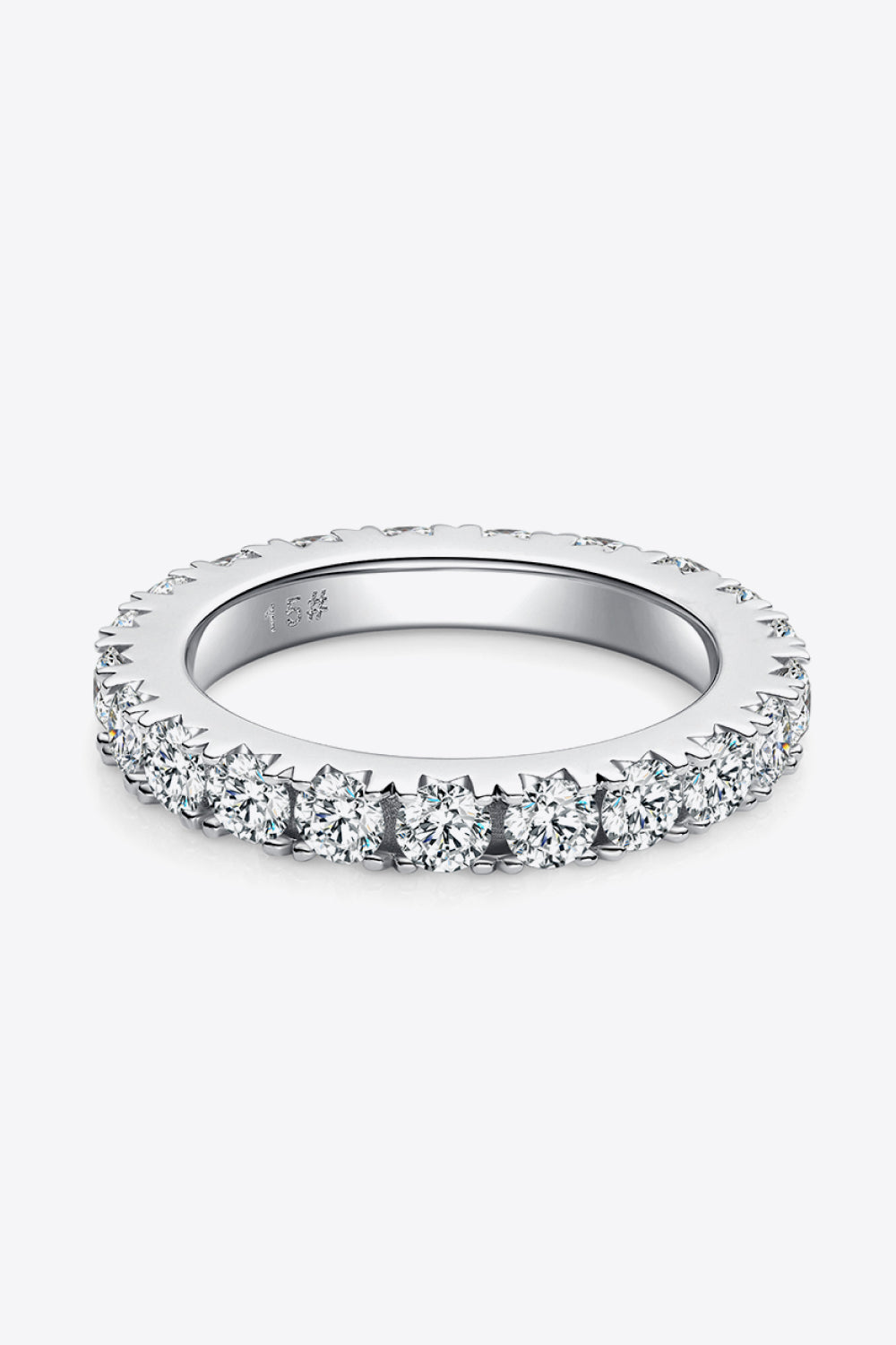 Heather 2.3 Carat Moissanite 925 Sterling Silver Eternity Ring - Cheeky Chic Boutique