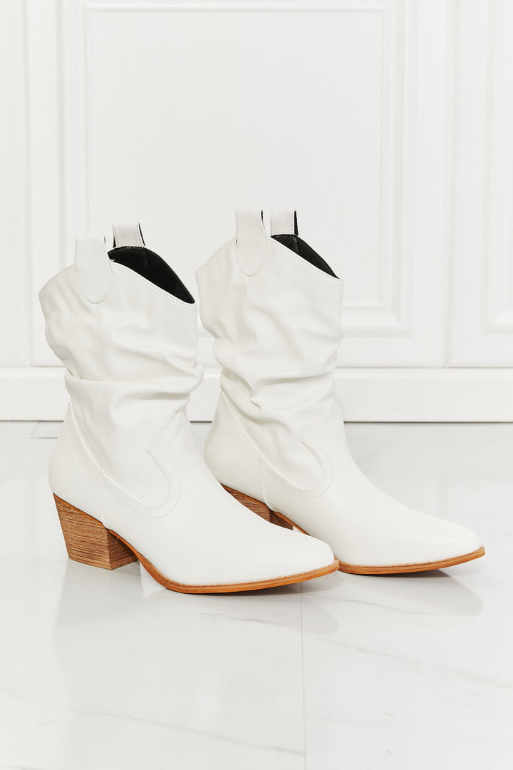 MMShoes Better in Texas Scrunch Cowboy Boots in White - Cheeky Chic Boutique