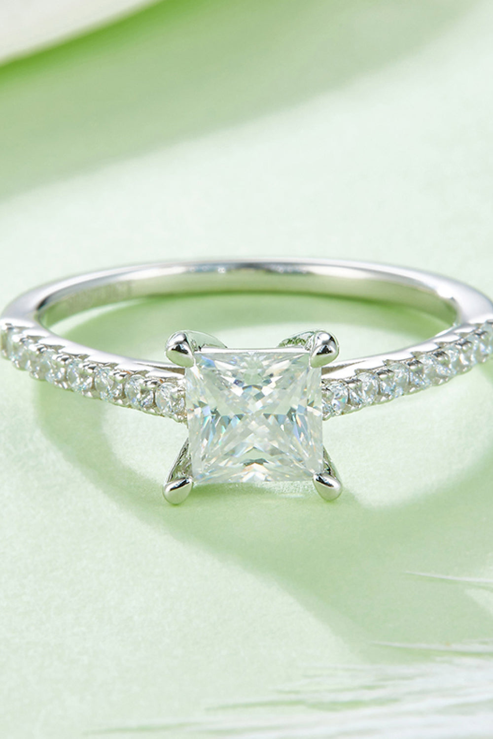 Paris 1.21 Carat Moissanite 925 Sterling Silver Side Stone Ring - Cheeky Chic Boutique