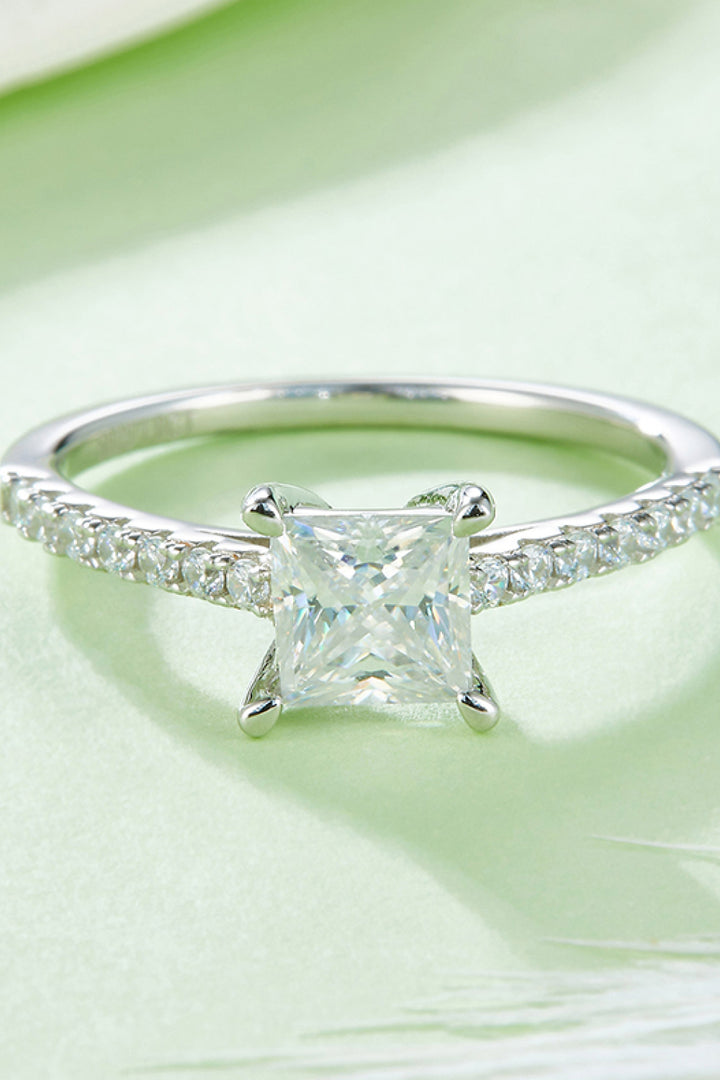 Paris 1.21 Carat Moissanite 925 Sterling Silver Side Stone Ring - Cheeky Chic Boutique