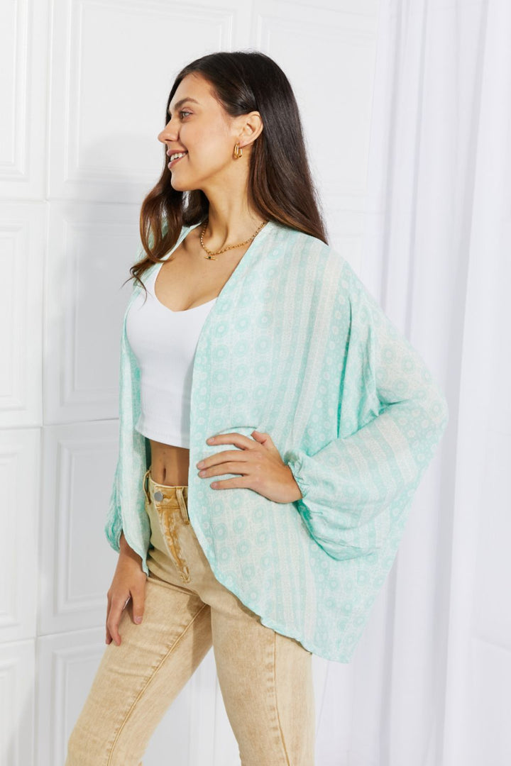Culture Code Full Size Summer Song Dolman Sleeve Kimono - Cheeky Chic Boutique