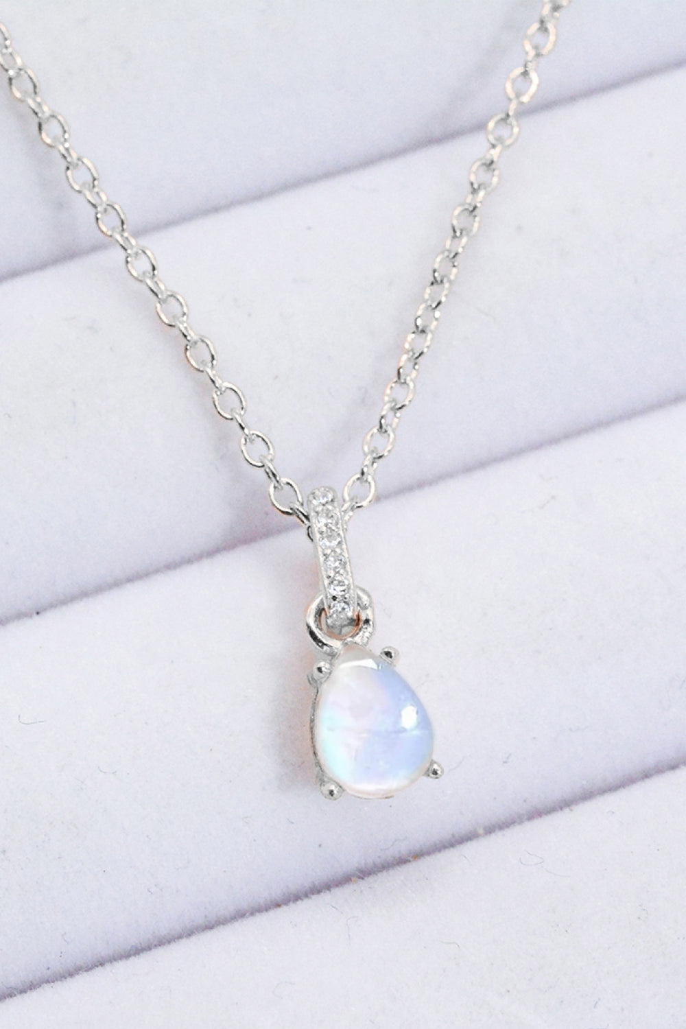Moonstone Teardrop Pendant Necklace - Cheeky Chic Boutique