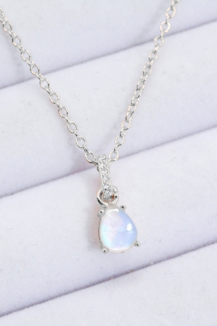 Moonstone Teardrop Pendant Necklace - Cheeky Chic Boutique