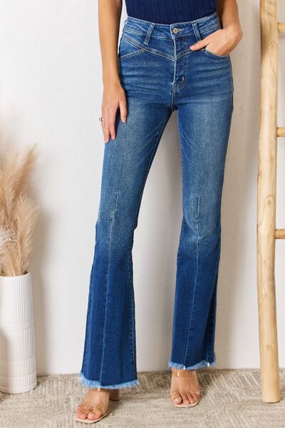 Hold That Thought Kancan Flare Jeans - Cheeky Chic Boutique