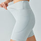 V-Waist Ribbed Sports Biker Shorts with Pockets - Cheeky Chic Boutique