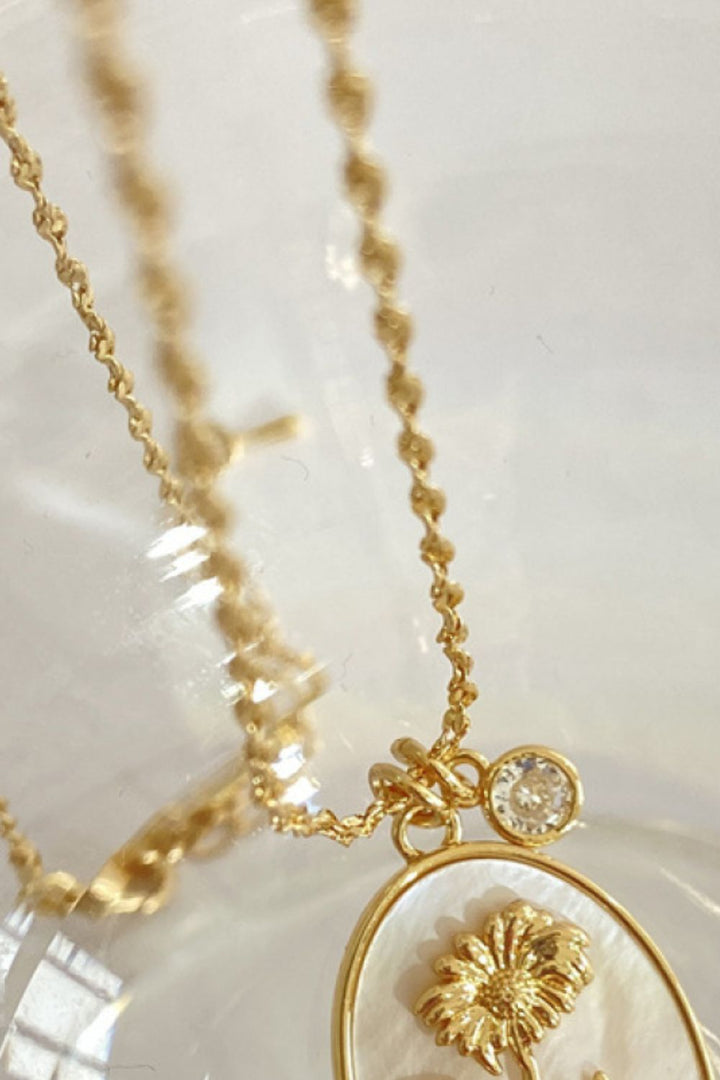 Wildflower Shell Pendant Necklace - Cheeky Chic Boutique
