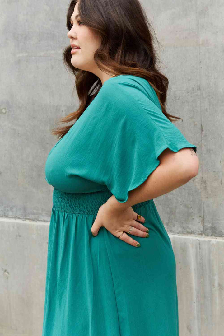 ODDI Full Size Woven Wrap Maxi Dress - Cheeky Chic Boutique