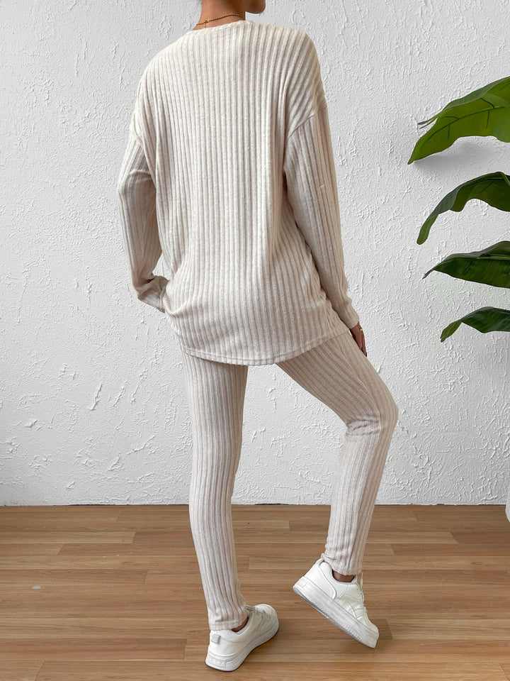 One at a Time Ribbed Lounge Set - Cheeky Chic Boutique