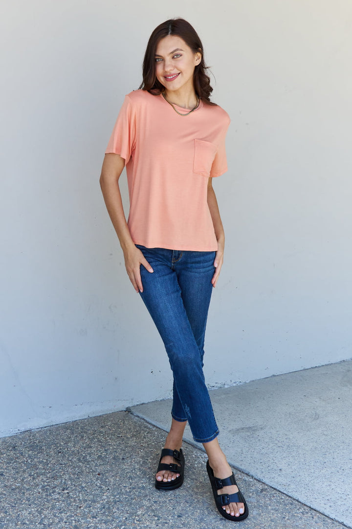 Keep It Simple Oversized Pocket Tee - Cheeky Chic Boutique