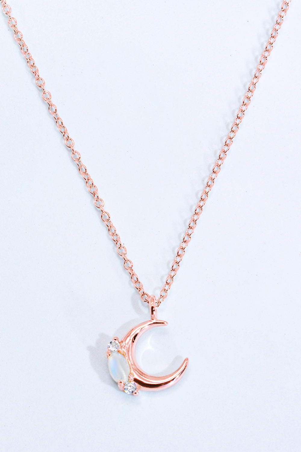 Natural Moonstone Moon Pendant Necklace - Cheeky Chic Boutique