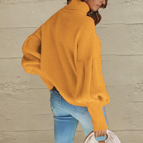 Pop the Bubbly Turtleneck Sweater - Cheeky Chic Boutique