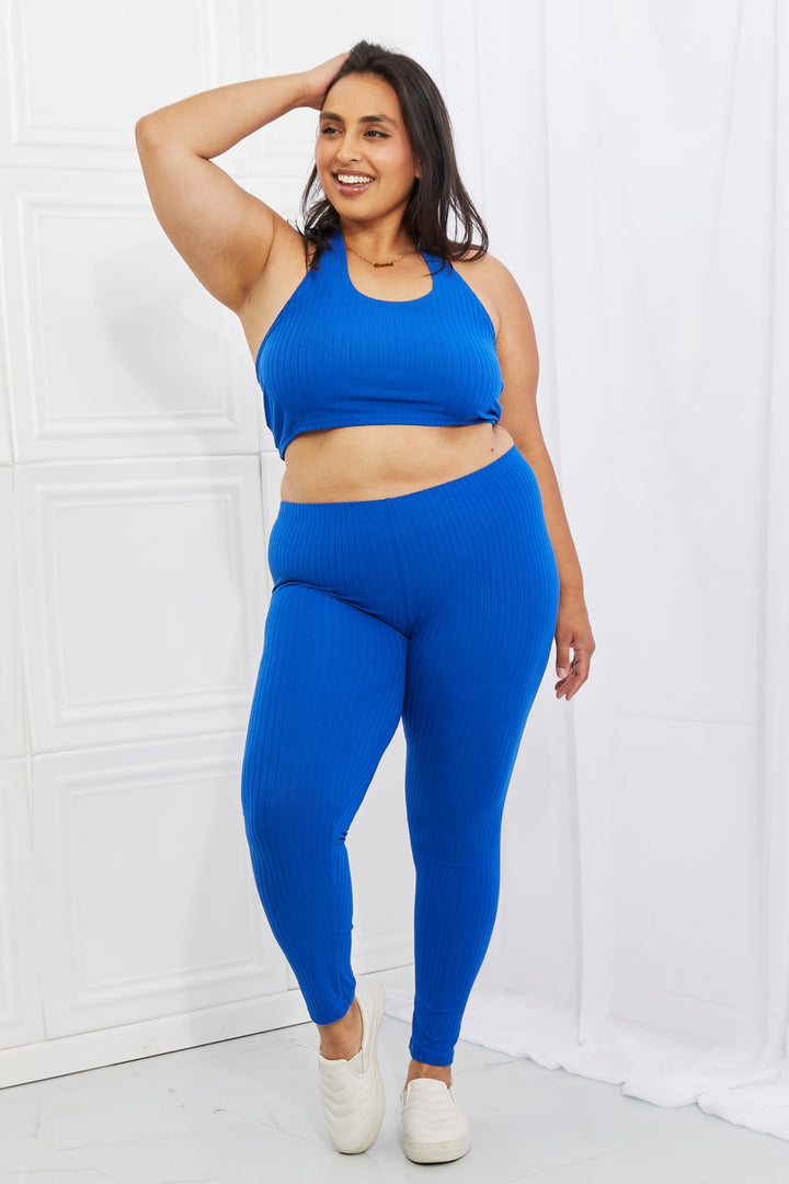 Capella On The Daily Full Size Halter Crop Top and Leggings Set - Cheeky Chic Boutique