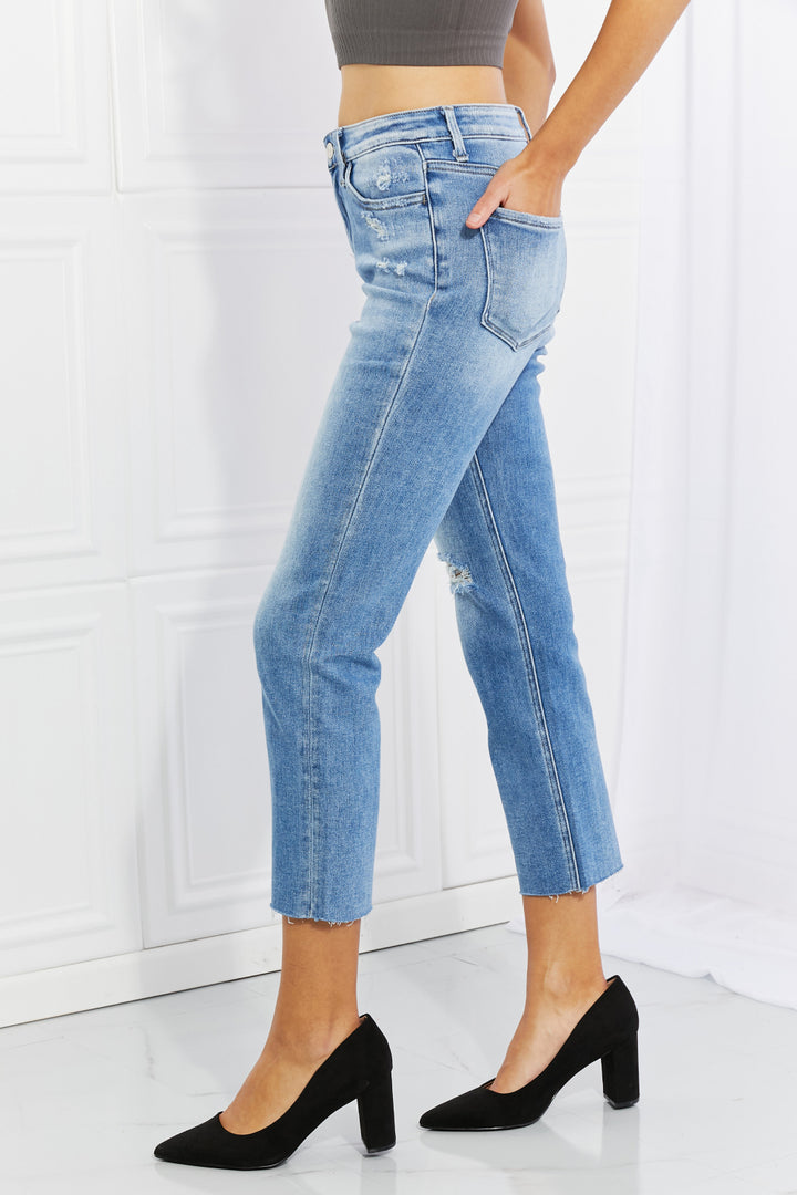 Lovervet Brynne Full Size High Rise Slim Straight - Cheeky Chic Boutique