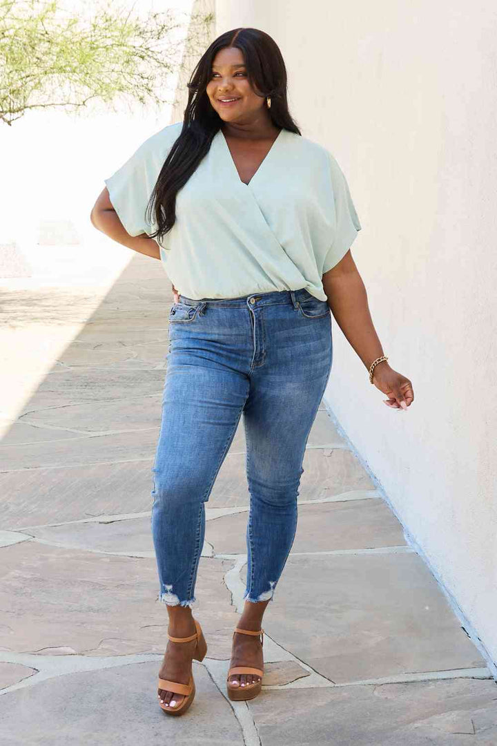 HEYSON On The Daily Full Size Surplice Bodysuit - Cheeky Chic Boutique