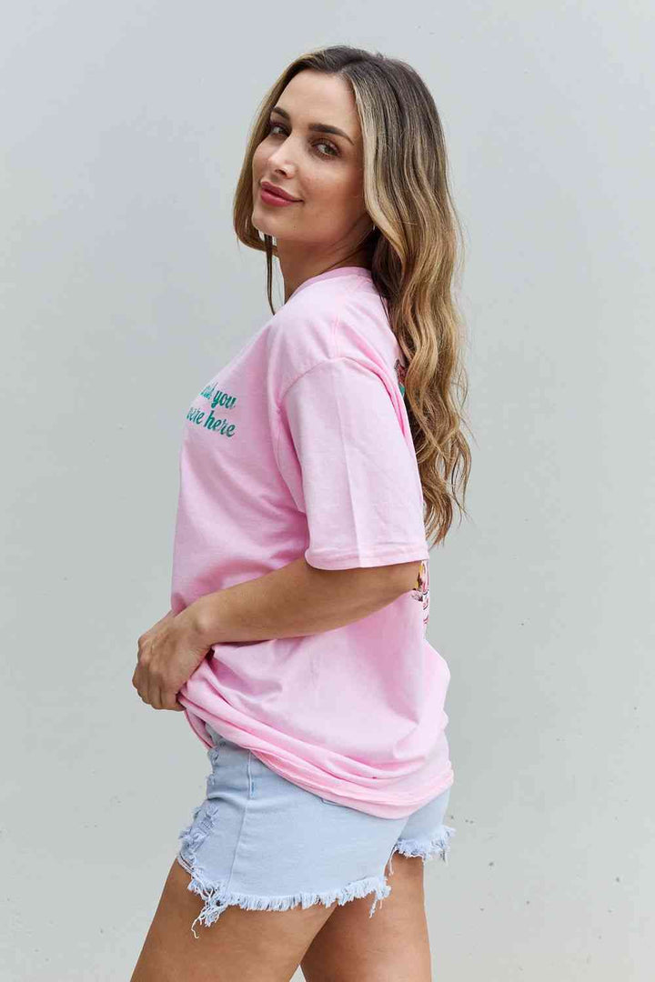 Sweet Claire "Wish You Were Here" Oversized Graphic T-Shirt - Cheeky Chic Boutique