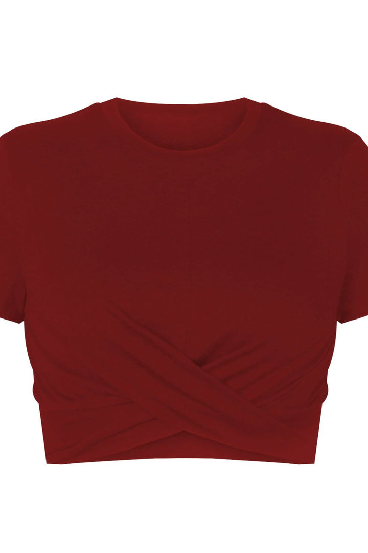 Just a Crush Crisscross Tee - Cheeky Chic Boutique