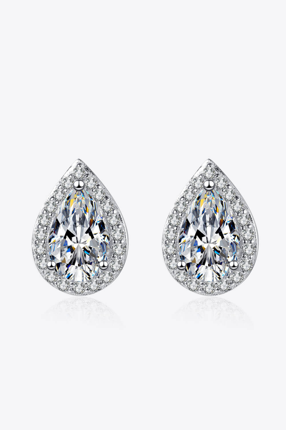 Moissanite Teardrop Stud Earrings - Cheeky Chic Boutique