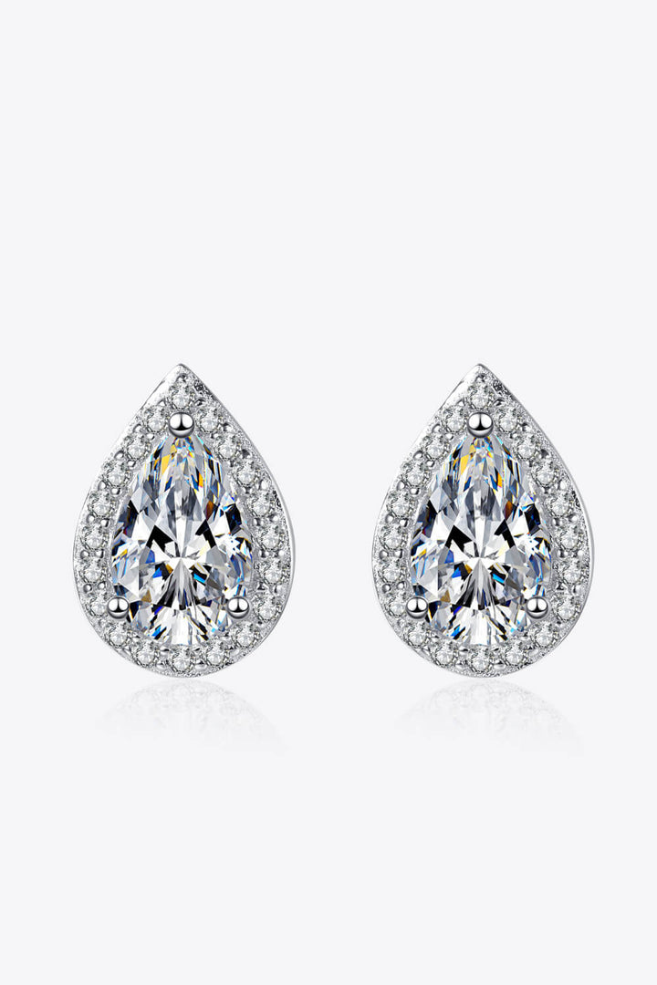 Moissanite Teardrop Stud Earrings - Cheeky Chic Boutique