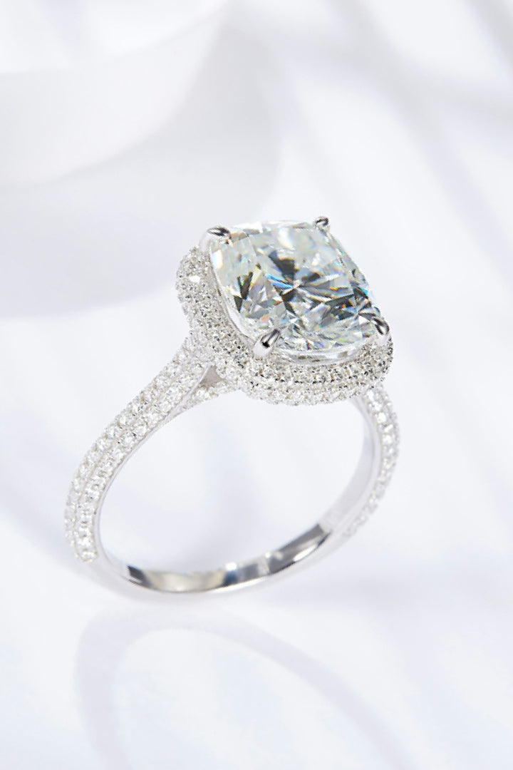 6 Carat Moissanite Halo Ring - Cheeky Chic Boutique