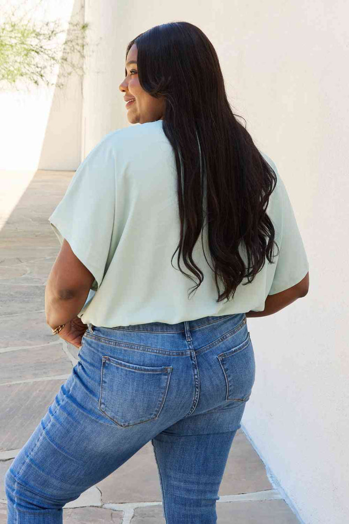 HEYSON On The Daily Full Size Surplice Bodysuit - Cheeky Chic Boutique