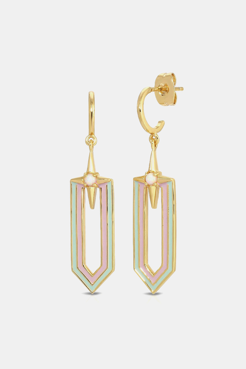 Strawberry Mint Sherbet Drop Earrings - Cheeky Chic Boutique