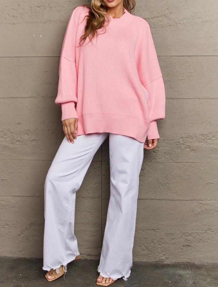 Comfort Awaits Pink Sweater - Cheeky Chic Boutique