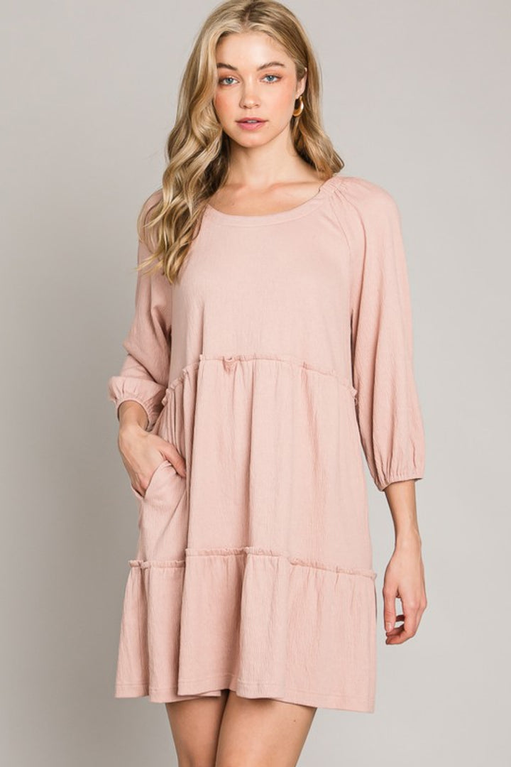 HEYSON Full Size Tiered Tie-Back Dress - Cheeky Chic Boutique