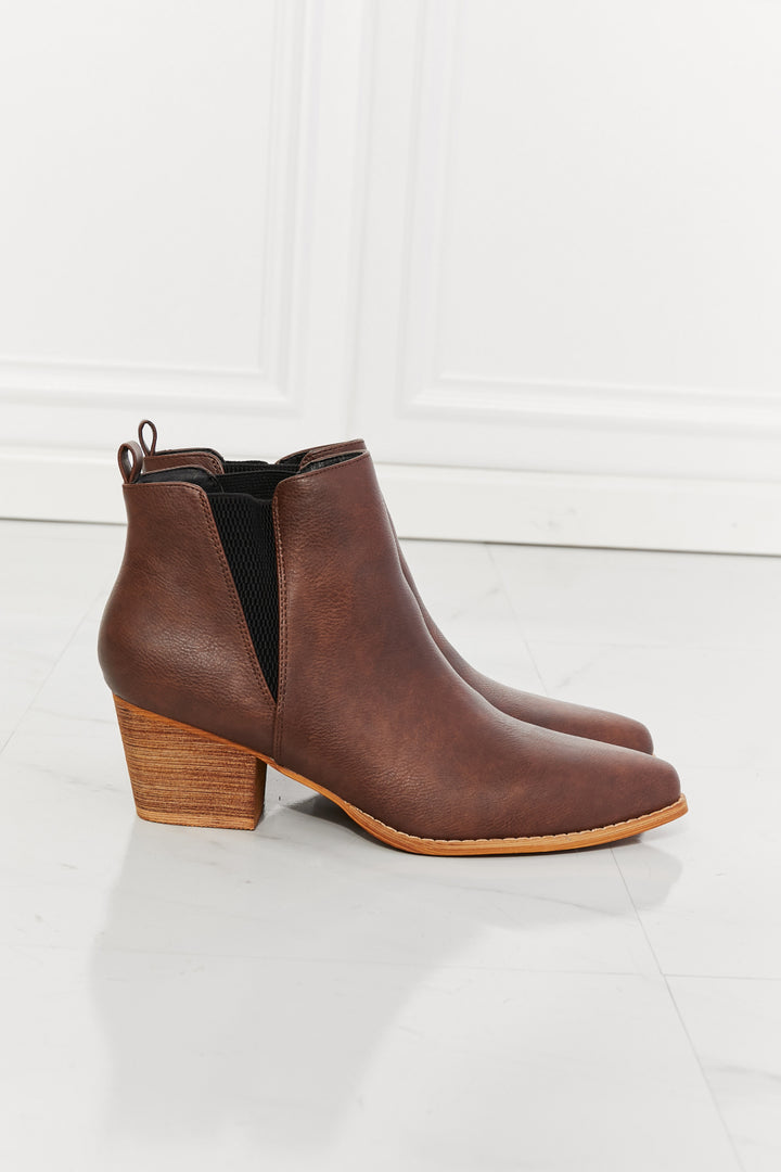 MMShoes Back At It Point Toe Bootie in Chocolate - Cheeky Chic Boutique