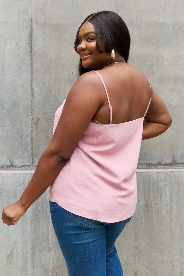 Sweet Lovely By Jen Full Size Scalloped Cami in Rosewood - Cheeky Chic Boutique